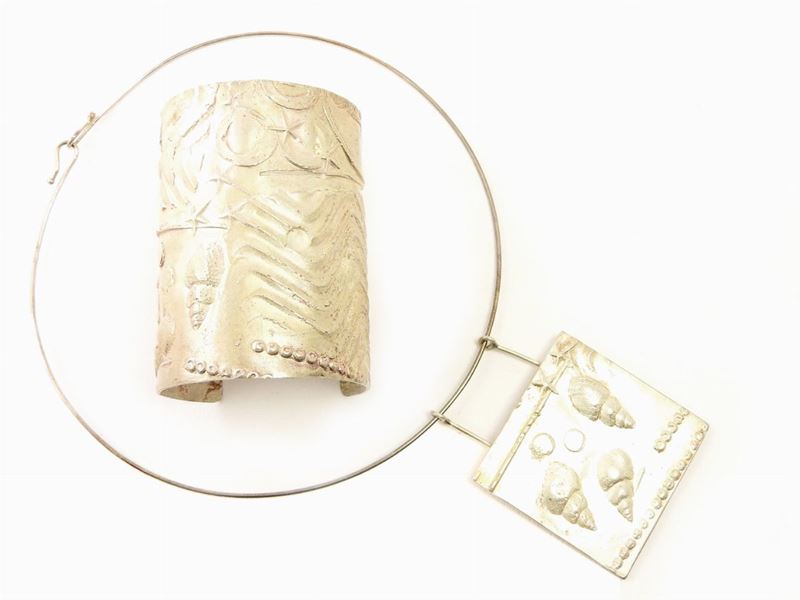Collier e Bracciale a Schiava "futuro Proximo" in Argento