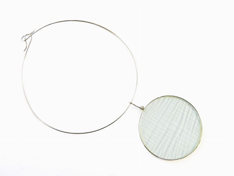 Collier in Argento e Vetro Scolpito