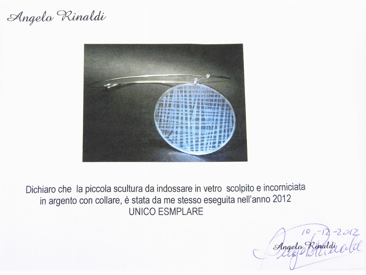 Collier in Argento e Vetro Scolpito