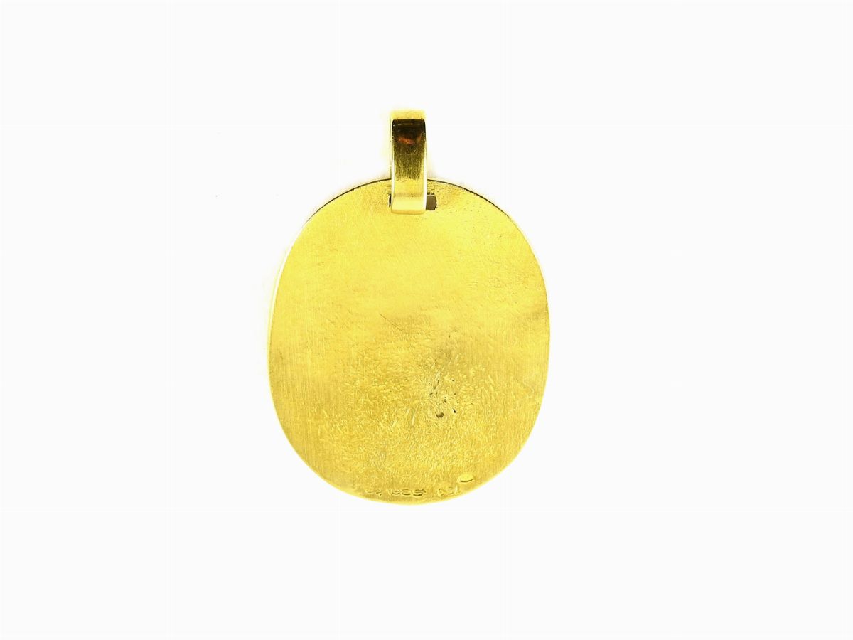 Pendente Scultura in Oro Giallo