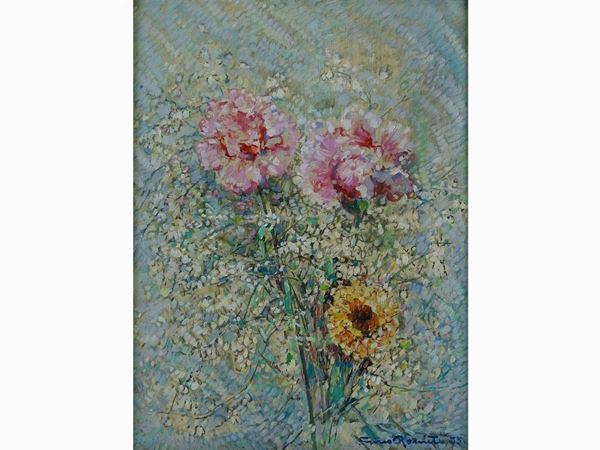 Gino Romiti : Flowers 1955  ((1881-1967))  - Auction The collector's house: Antique, Modern and Oriental Art - Lots: 450-673 - III - Maison Bibelot - Casa d'Aste Firenze - Milano