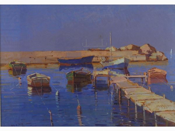 Angiolo Volpe : Seascape  - Auction The collector's house: Antique, Modern and Oriental Art - Lots: 450-673 - III - Maison Bibelot - Casa d'Aste Firenze - Milano
