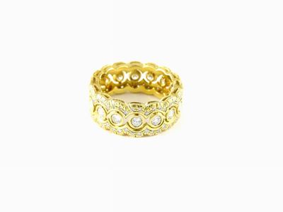 Fede in Oro Giallo e Diamanti