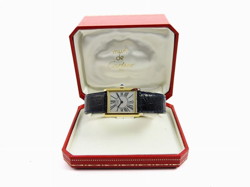 Orologio Cartier Tank da Polso per Uomo Placcato Oro