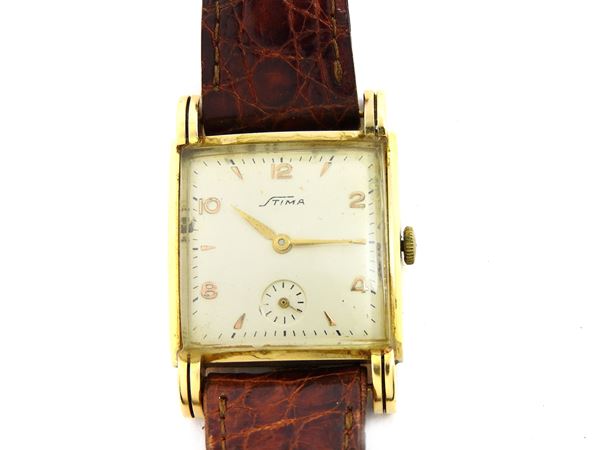 Yellow gold Gentlemen wristwatch  (Stima, Fifties)  - Auction Jewels and Watches - I - Maison Bibelot - Casa d'Aste Firenze - Milano