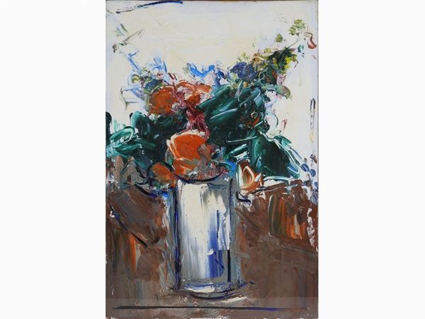 Sergio Scatizzi : Flowers in a Vase  ((1918-2009))  - Auction The collector's house: Antique, Modern and Oriental Art - Lots: 450-673 - III - Maison Bibelot - Casa d'Aste Firenze - Milano