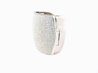 Bracciale Schiava in Oro Bianco e Diamanti