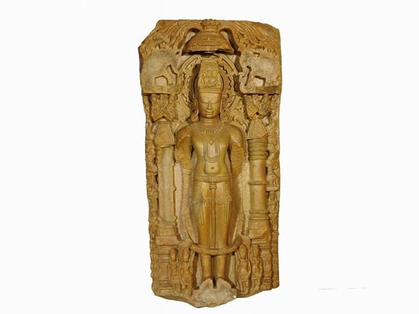 A Sandstone Sculpture of Vishnu