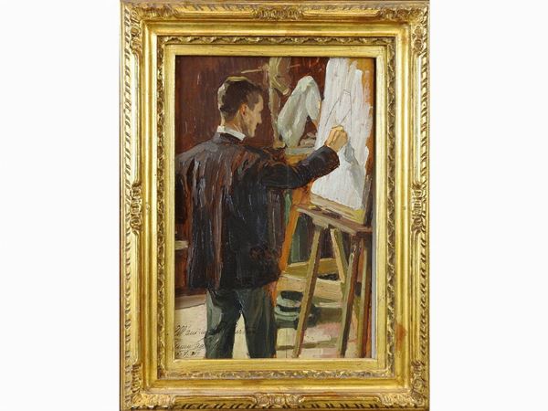 Gianni Vagnetti : Portrait of a Painter  ((1898-1956))  - Auction The collector's house: Antique, Modern and Oriental Art - Lots: 700-943 - IV - Maison Bibelot - Casa d'Aste Firenze - Milano