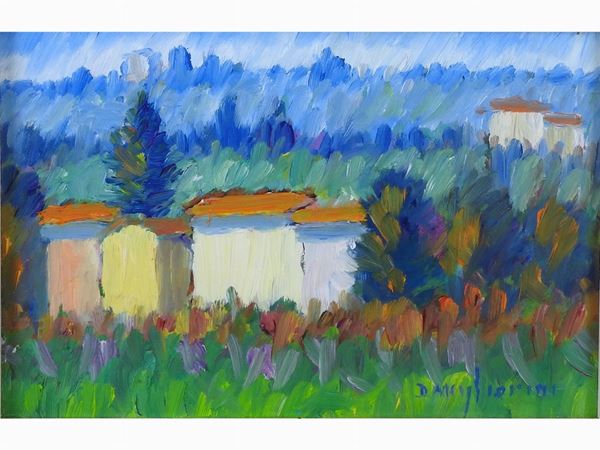 Dino Migliorini : Tuscan Landscape  ((1907-2005))  - Auction The collector's house: Antique, Modern and Oriental Art - Lots: 450-673 - III - Maison Bibelot - Casa d'Aste Firenze - Milano