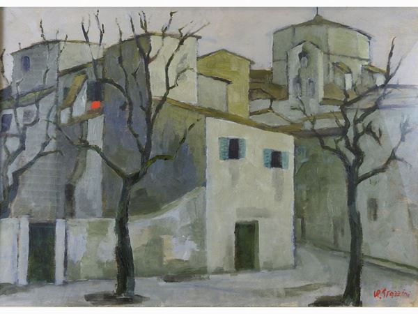Renzo Grazzini : View of a Village  ((1912-1990))  - Auction The collector's house: Antique, Modern and Oriental Art - Lots: 450-673 - III - Maison Bibelot - Casa d'Aste Firenze - Milano