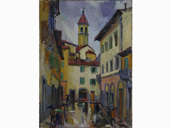 Rodolfo Marma : View of a Street 1966  ((1923-1999))  - Auction The collector's house: Antique, Modern and Oriental Art - Lots: 450-673 - III - Maison Bibelot - Casa d'Aste Firenze - Milano