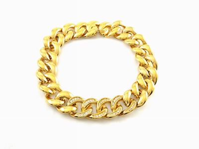 Collana Bijoux Cascio in Metallo Dorato e Strass