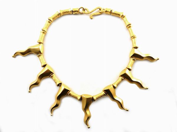 Karl Lagerfeld Goldtone metal necklace