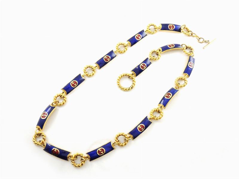 Cintura-collana Gucci in Metallo Dorato e Smalto