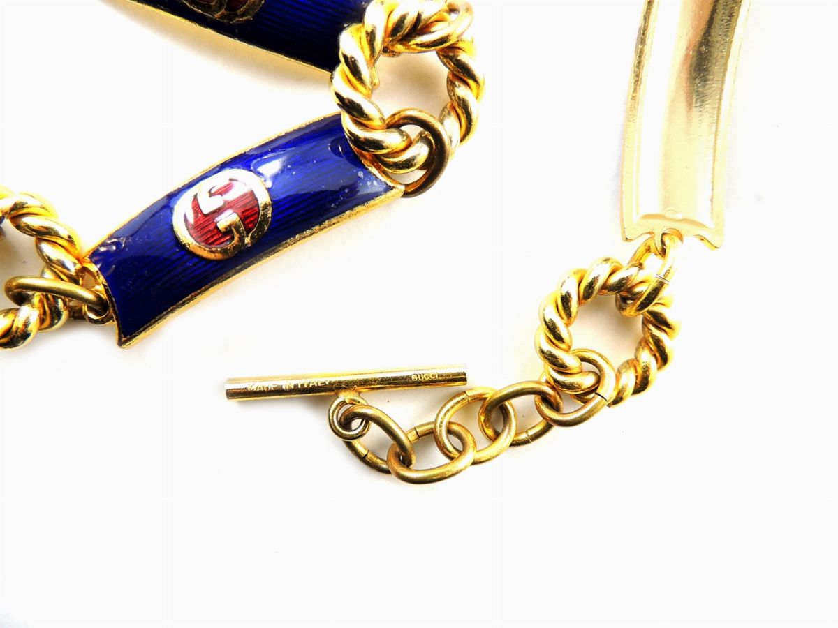 Cintura-collana Gucci in Metallo Dorato e Smalto