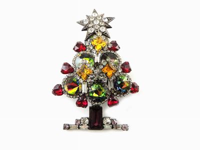 Spilla Lawrence Vrba in Strass e Metallo Brunito