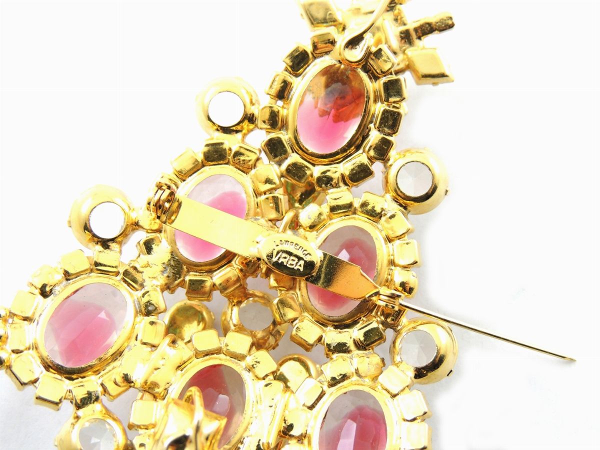 Parure Lawrence Vrba in Strass e Metallo Dorato
