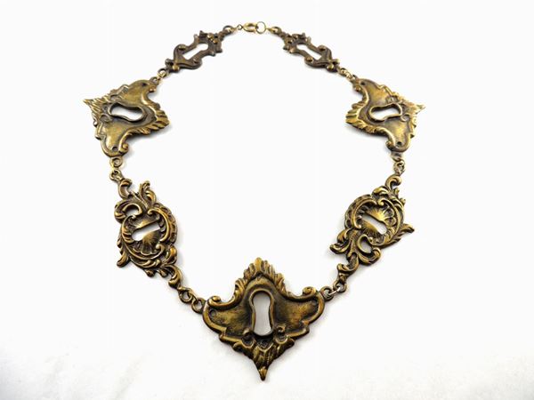 Moschino Burnished metal necklace