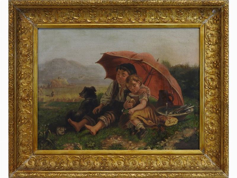 Paesaggio Campestre con Bambini