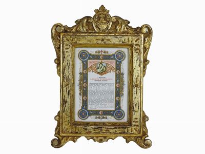 Cartagloria in Legno Intagliato e Dorato