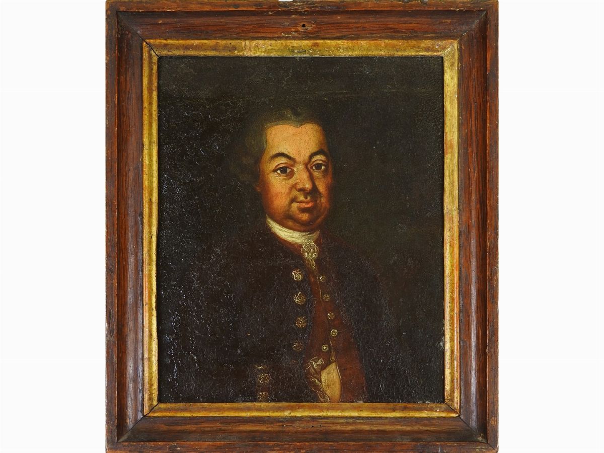 Scuola Napoletana del XVIII Secolo - Ritratti di Gentiluomini