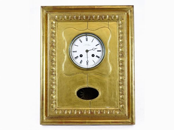 Giltwood Pendulum Wall Clock  (C. Detouche, Paris, 19th Century)  - Auction The collector's house: Antique, Modern and Oriental Art - Lots: 450-673 - III - Maison Bibelot - Casa d'Aste Firenze - Milano