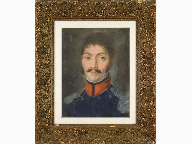Scuola Francese Dell'inizio del XIX Secolo - Ritratto di Capitano di Fanteria Leggera, Compagnia ...