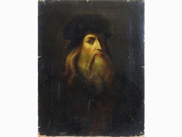 Pittore fiorentino, fine del XVII/inizio del XVIII secolo - Ritratto di Leonardo da Vinci