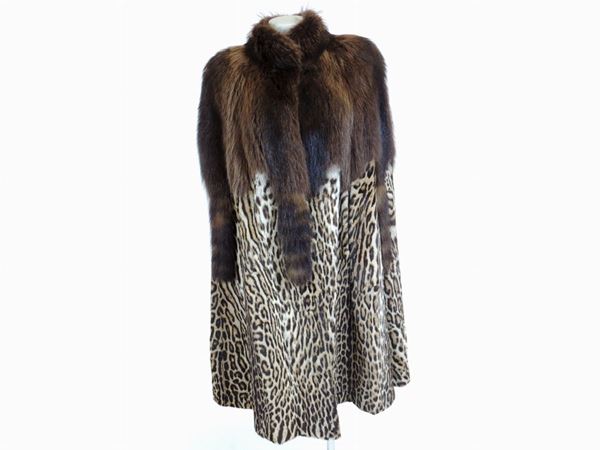 Cappa in ocelot e marmotta