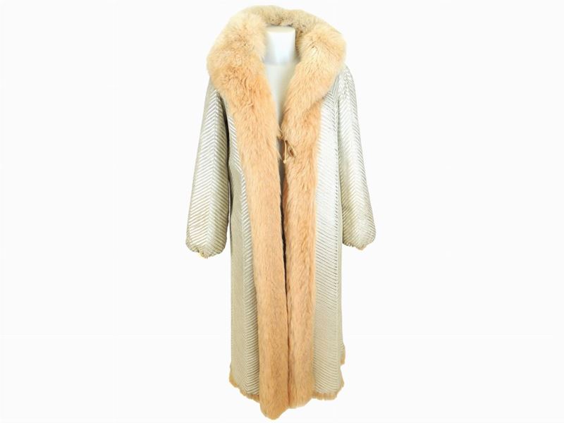 Cappotto in Pelliccia di Volpe Reversibile