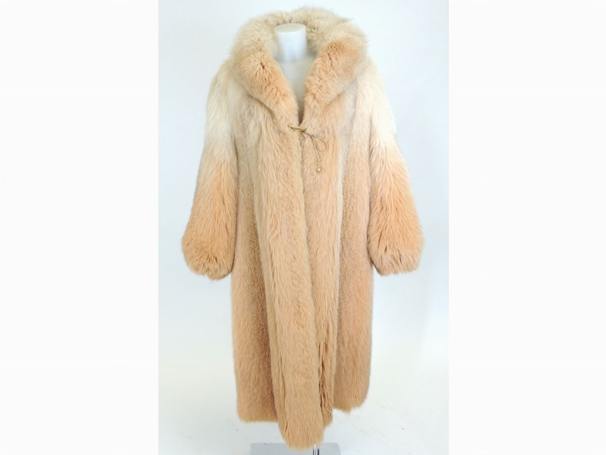 Cappotto in Pelliccia di Volpe Reversibile