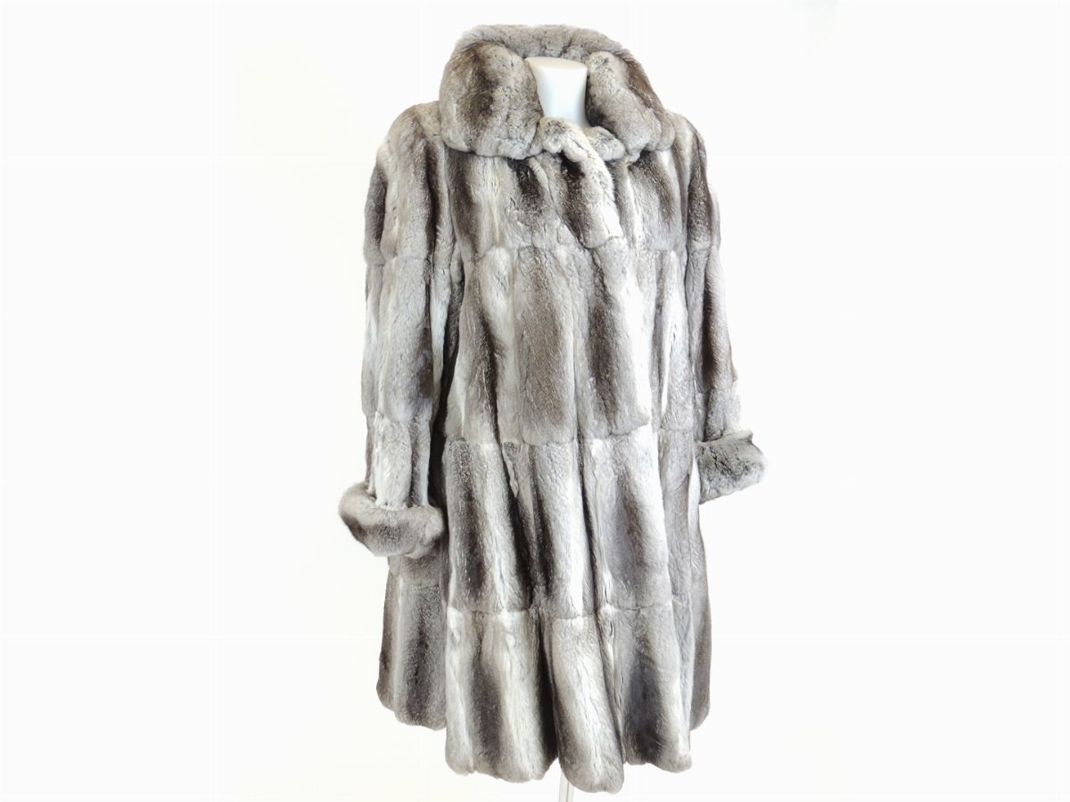 Cappotto Trequarti in Pelliccia di Cincillà