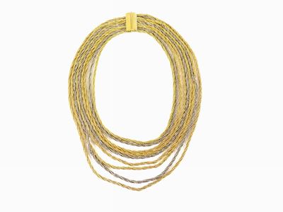 Collana Christian Dior in Metallo Dorato e Argentato