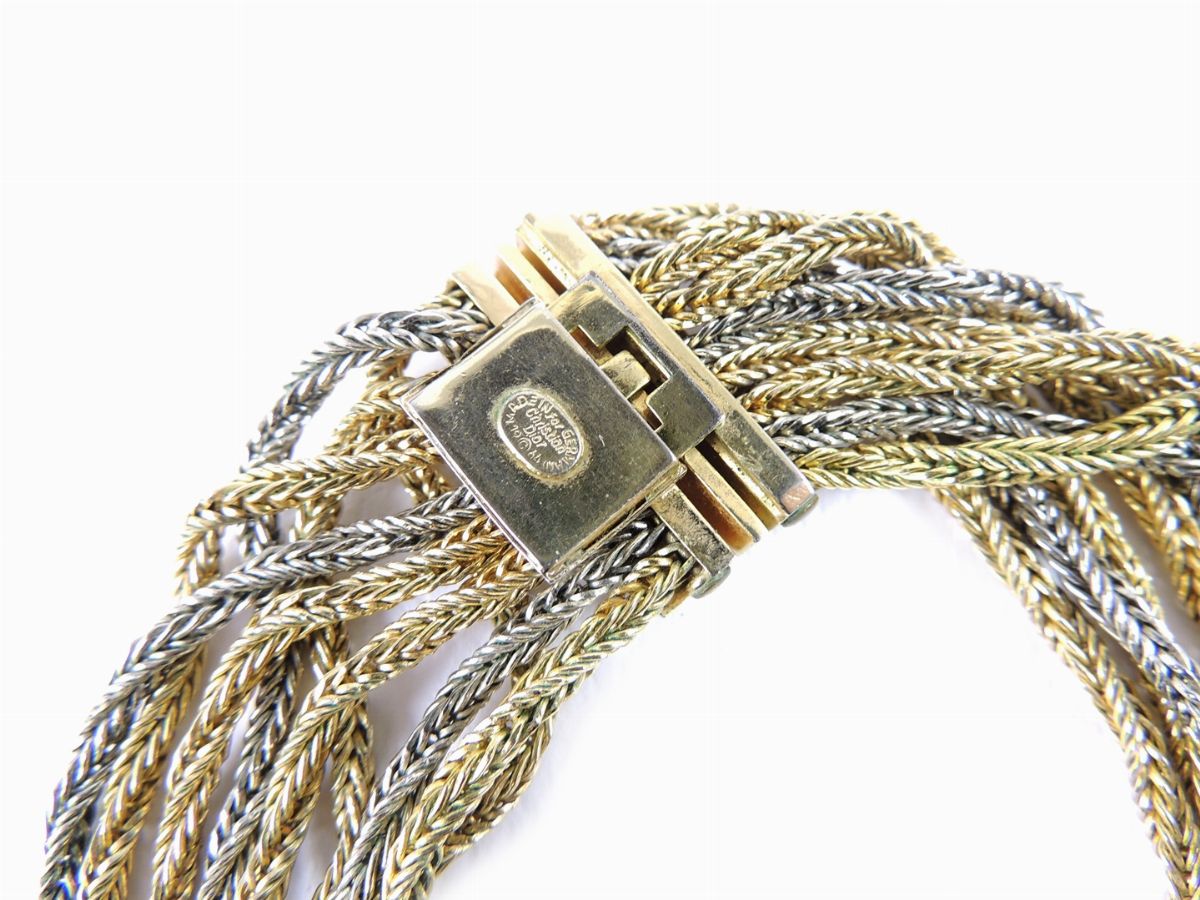 Collana Christian Dior in Metallo Dorato e Argentato