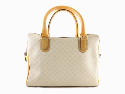 Borsa Bauletto Gucci in Tela Monogram Beige