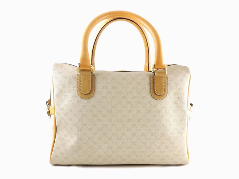 Borsa Bauletto Gucci in Tela Monogram Beige