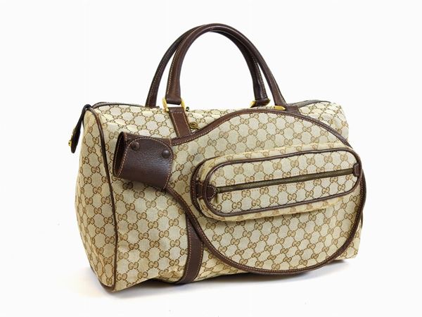 Gucci Monogram canvas soft duffle with cover racket