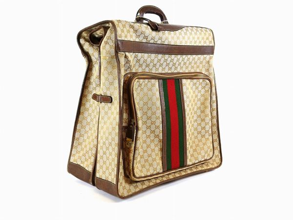 Gucci Monogram canvas garmed bag