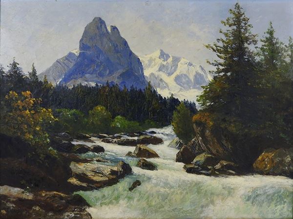 Scuola svizzera della met&#224; del XX secolo - Mountain Landscape