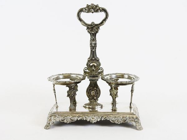Silver Cruet Stand  (Tommaso Panizza, Milan, 1837-1868)  - Auction The collector's house: Antique, Modern and Oriental Art - Lots: 700-943 - IV - Maison Bibelot - Casa d'Aste Firenze - Milano