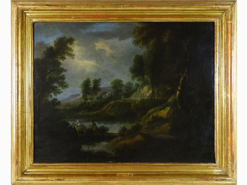 Scuola Emiliana della Fine del XVII/inizio del XVIII Secolo - Fuga in Egitto