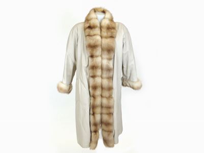 Cappotto in Pelle Bianca