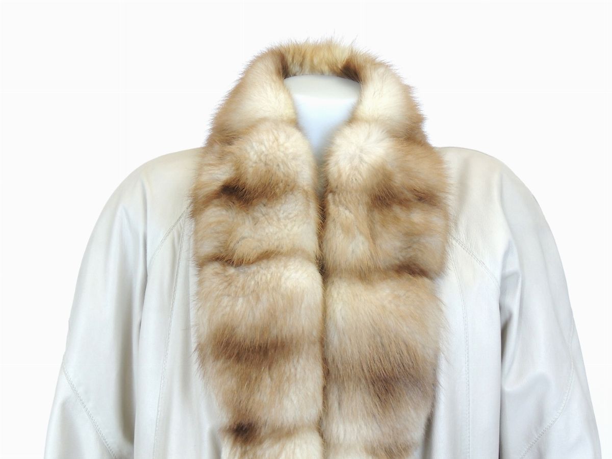 Cappotto in Pelle Bianca