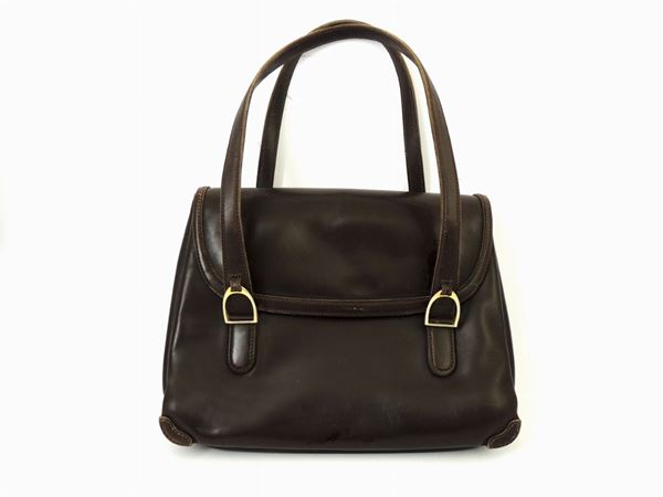 Borsa a mano Gucci in pelle marrone