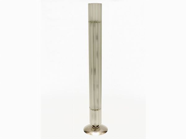 Metal and Uncouloured Glass Floor Lamp