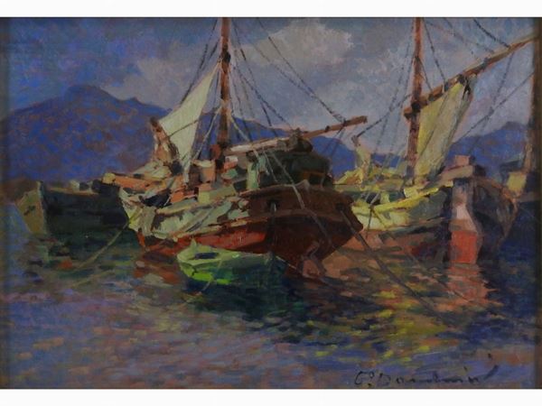 Carlo Domenici : Sailing Ships  ((1898-1981))  - Auction The collector's house: Antique, Modern and Oriental Art - Lots: 700-943 - IV - Maison Bibelot - Casa d'Aste Firenze - Milano