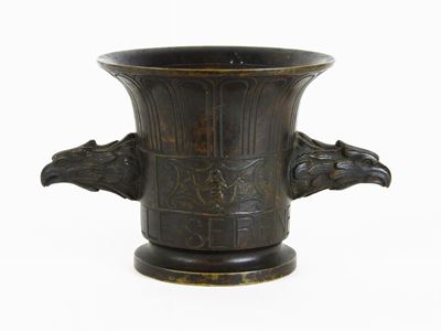 Mortaio in Bronzo Patinato