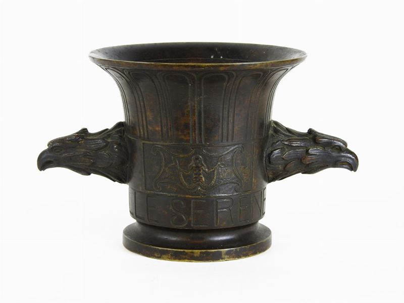 Mortaio in Bronzo Patinato