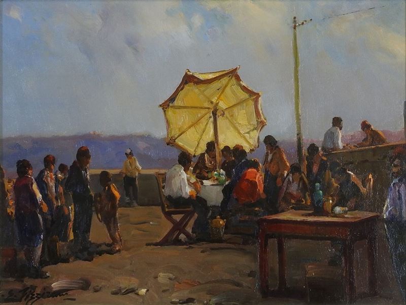 Edoardo Pizzirani - Pescatori a Pozzuoli 1974